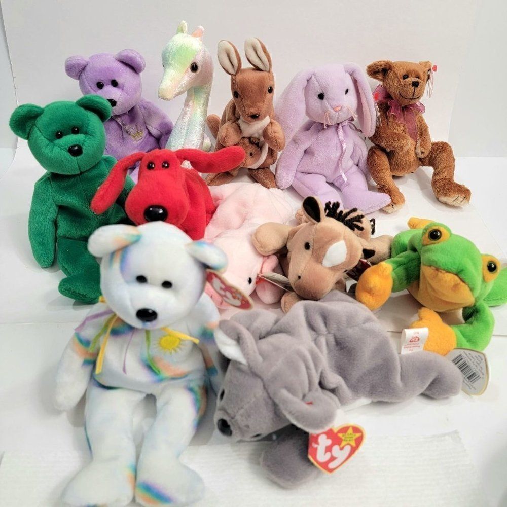 Lot of 12 TY Beanie Babies